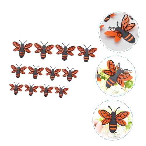 Calcomanías de pared abejas 3D multi color 12 unidades miniatura 5