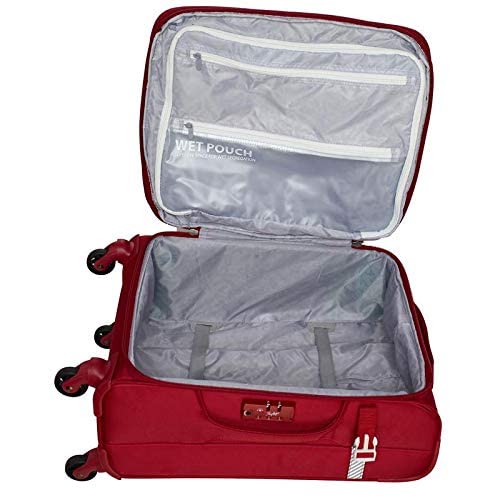 Skybags Polyester Solid Pattern Snazzy 4W Exp Strolly Softshell Inline Suitcase/Trolley Bag (H) 59 (Carmine Red, Small), H-60 Centimeters 3