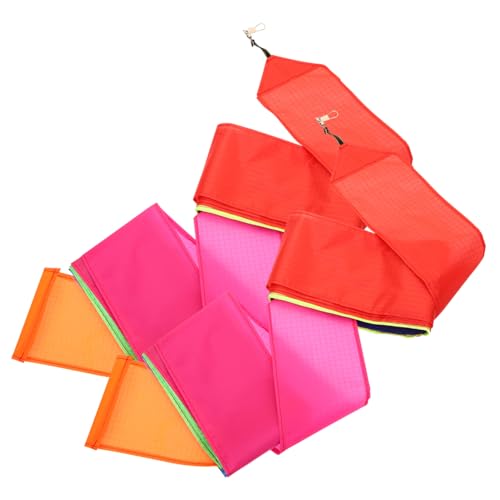 MOLUCKFU 2pcs Kite Tail Rainbow Stunt Streamer Kite Tails for Outdoor Flying Decor Vibrant Colors Sturdy Easy to Attach