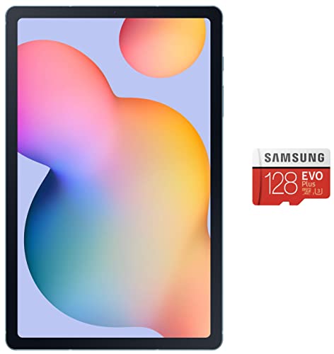 Image of Samsung Galaxy Tab S6 Lite 10.4 inches, S-Pen in Box, Slim and Light & EVO Plus 128GB microSDXC UHS-I U3 100MB /s Full HD & 4K UHD Memory Card with Adapter (MB-MC128HA)