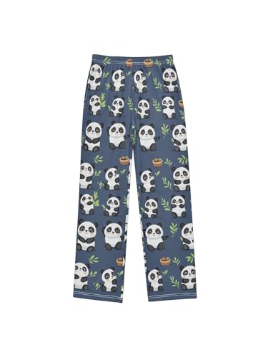 ZZKKO Cute Little Panda Boys Pants for Kids Jogger Pants with Pockets S