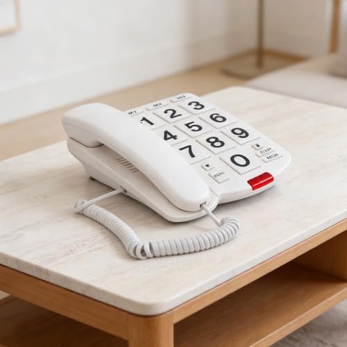 Teléfono fijo con teclas grandes Luqeeg para adultos mayores miniatura 2