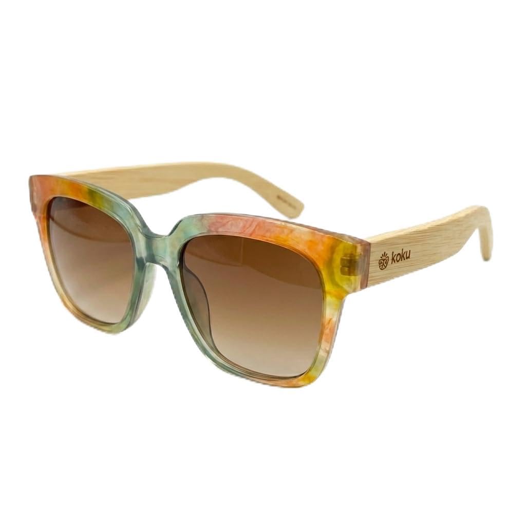 KOKU Polarized Sunglasses - Retro Vibe Collection - Classic Vintage Design for Men and Women with UV400 Protection and Cork Case