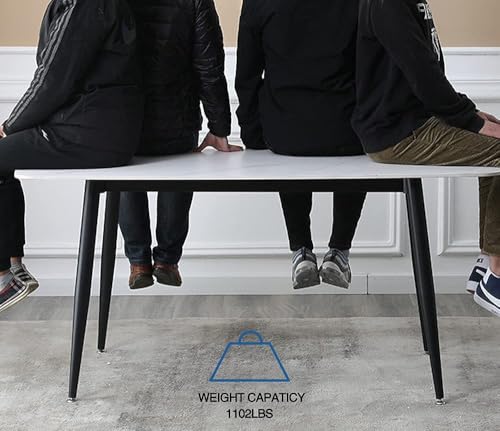 MAIKAILUN Modern Desk Frame 28" Industrial Metal Table Legs with Suction Cups,Desk Base for Marble, Glass,Wood Top, Set of 4 Black Furniture Legs for Home,Kitchen,DIY Desk