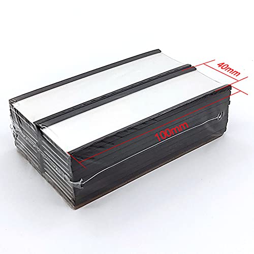 Loopunk Magnetic Label Holders with Clear Plastic Protectors for Metal Shelf Magnetic Labels and Labels (Black 10 x 4 cm)) - Image 2