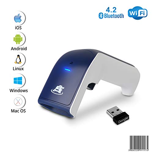 Scanavenger Wireless Portable 1D&2D With Stand Bluetooth Barcode Scanner: Hand Scanner 3-In-1, Cordless, Rechargeable Scan Gun For Inventory - Usb Bar Code/Qr Reader (1D Only With No Next Gen Stand) #TOP1
