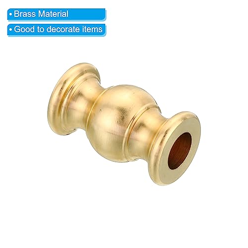 PATIKIL 20.5x36mm Solid Brass Lamp Finial, 2 Pack Gold Decorative Lamp Pipe Coupling - Image 4