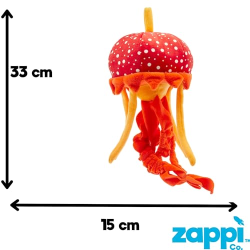 Zappi Co Weich gefülltes Kuscheltier für Kinder Qualle Plüschtier (33-35 cm) Safari-Tiere Kollektion Plüschteddy Neugeborenes erstes Kind