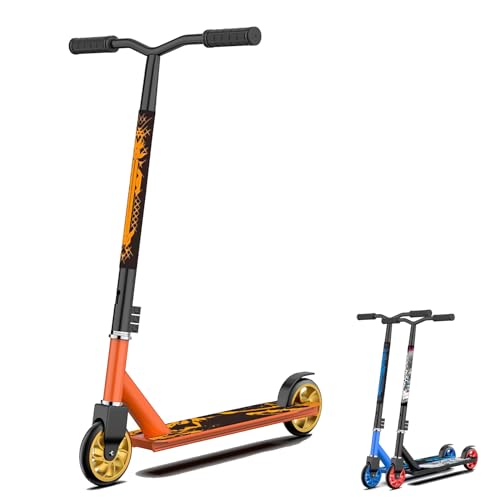 Trick Scooter for Kids 8 Years Up - Pro Scooters for Teens - Best Scooter for Adult Scooter Tricks, Perfect Stunt Scooter for Beginner or Advanced Trick Scooter Riders Lightweight Scooter,Orange