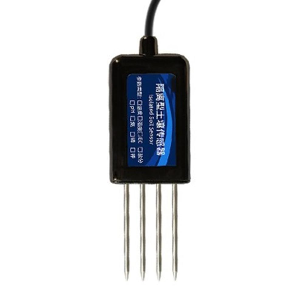 Sensor de Suelo Aislado 8 en 1: Temperatura, Humedad, Nitrógeno, Fósforo, Potasio, PH y Sal. Detector RS485.