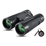 👉 【Binoculares 12x42 con visión nocturna】 - El ocular grande tiene una mejor vista y un campo de visión más amplio. La lente más grande tiene más luz, mayor brillo y un campo de visión más amplio. Cuando el tamaño de la lente es inferior a 41 mm, la visibilidad y la oscuridad son esquinas pequeñas.