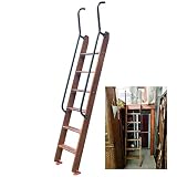 【Escalera de litera de madera maciza】: Esta escalera de cama está hecha de un marco de madera de calidad con acabado impermeable, una escalera vertical resistente y duradera para subir de manera simple y segura a la litera superior.