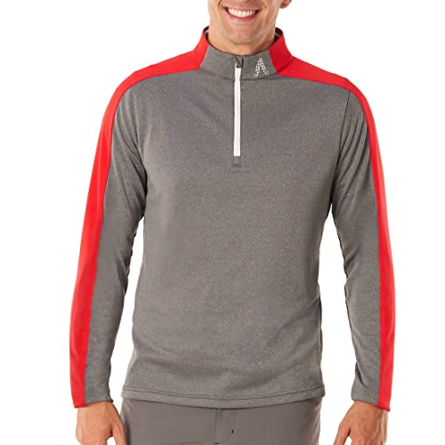 Jersey de golf con cremallera de 1/4 para hombre cómodo y transpirable