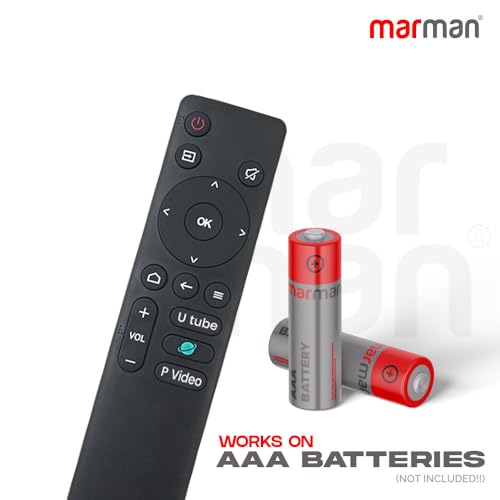 Image of marman Compatible with Thomson Tv Remote Control Original Model 24Alpha001 32Alpha007BL 40Alpha009BL Suitable for 4K FHD UHD LED TV Make Sure Existing Controller Replicate as Similar Model