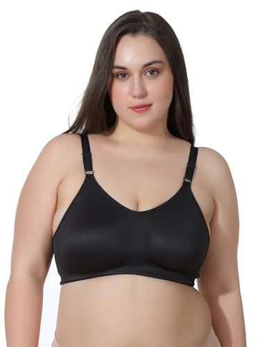 Image of MAROON Cotton Satin Blend Seamless Non Padded Non-Wired Full Coverage Women Minimizer Bra