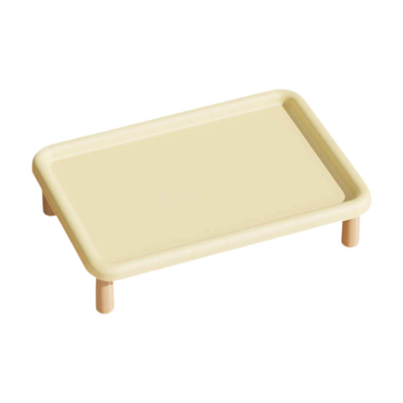 Baoblaze Raised Cat Bowl Stand, Durable Wood Leg Cat Feeder Elevated Shelf Large Capacity Wide Stable Raised Pet Bowls Platform Table for Cats and Dogs Neck Health, Easy to Clean, Beige