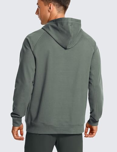 CRZ YOGA Hoodies for Men French Terry Hooded Sweatshirts Workout Athletic Casual Pullover Tops with Pocket2