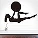 Adesivi Murali Decalcomanie ， Pilates Con Palla Rimovibile Art Pvc Ragazza Fitness Parete Esercizio Yoga Esercizio Murale Decorazione Camera Familiare 59X40 Cm ， Decorazione Murale Casa