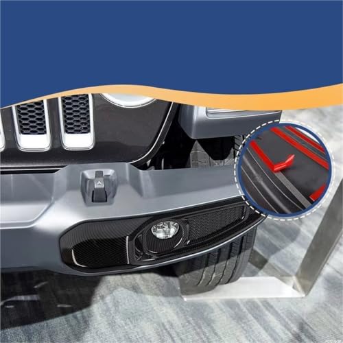 Cubierta de luz antiniebla Jeep Wrangler JL Gladiator 2018-2024 moldura protectora frontal 3