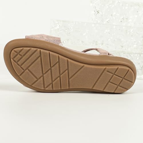 Image of Toddler Girls Sandals Elastic Strap Comfort Soft Princess Flats Summer Cute Bowknot Summer Shoes