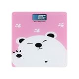 Cute Pink Bear Digital Bathroom Scale for Body Weight, 400lb