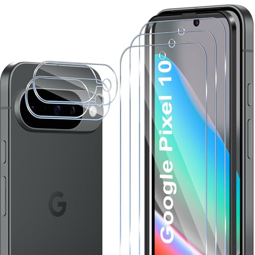 ELYCO Cristal Templado para Google Pixel 10, 3 Piezas Protector de Pantalla + 2 Piezas Protector de Lente Cámara, 9H Dureza Anti-Rasguños, Sin Burbujas HD Vidrio Templado