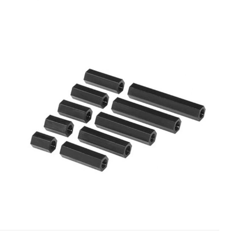 500/1000PCS M2.5 M3 M4 White Or Black Hex Nylon Standoff Spacer Column Flat Head Double Pass Nylon Plastic Spacing Screws(White,20MM_M4 500PCS)