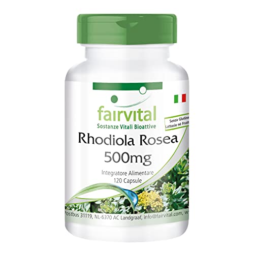 Fairvital Rhodiola Rosea 500mg Integratore Vegan 120 Capsule