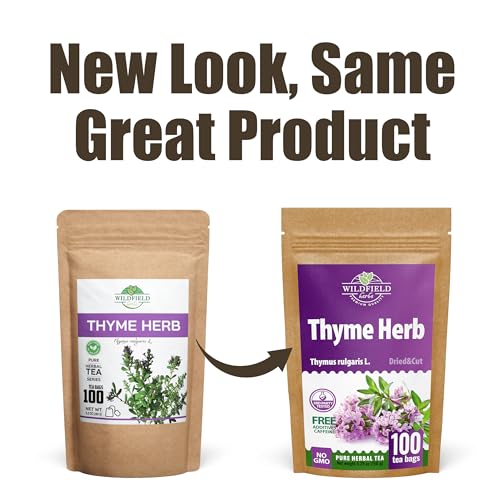Image of 100 Bags Thyme Tea Thyme Leaves Tyme Herb Tea (Thymi Serpiylli Herba) - 100 Count 1.5 g Bags Thymus Serpyllum Herb Tomillo En Hierba