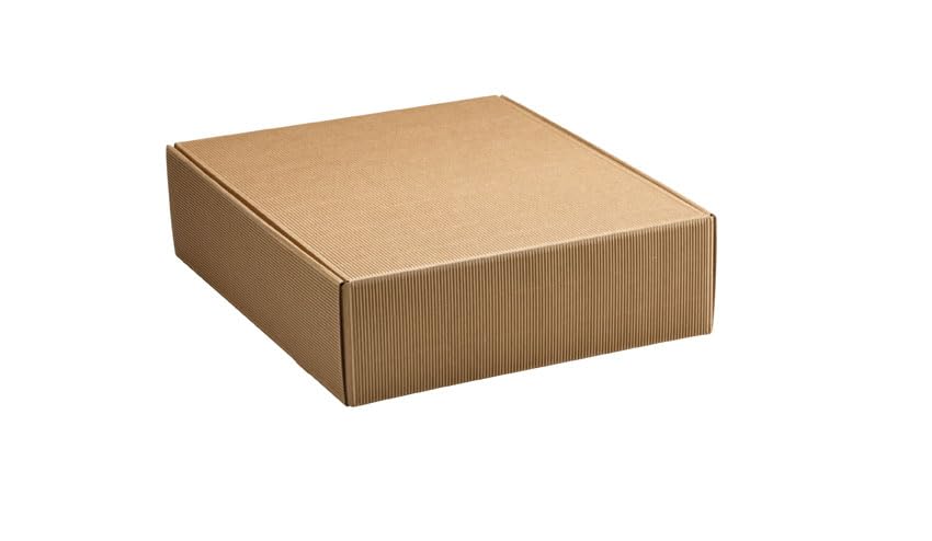 Scatola a cantinetta stesa in cartone per bottiglie vino - Portabottiglie - Cofanetto - Ginkgo Box (3 Bottiglie, Avana cannettato, 20)