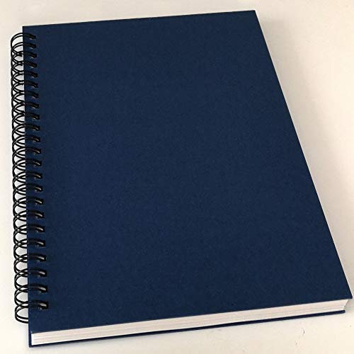 Yuree A5 Spiral Notebook Lined, 100Gsm Thick Paper & Hard Kraft Cover, 60 Sheets (120 Pages), 8.35" X 5.9", Blue, 5 Pack #TOP1