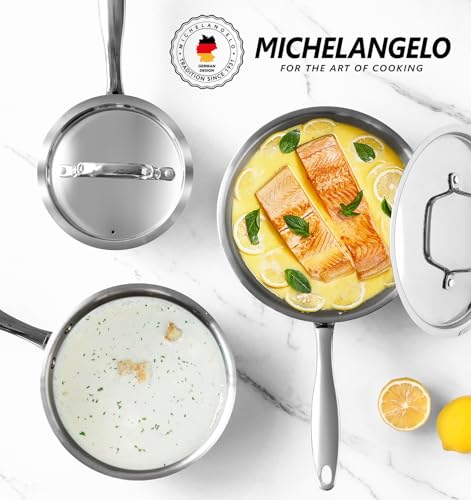 MICHELANGELO-Stainless-Steel-Saucepan-Set-with-Stainless-Lids-Tri-Ply-Bottom-Sauce-Pan-with-Lid-Sauce-Pot-Set-1QT-2QT-3QT-Nonstick-Saucepan-Dishwasher-Safe