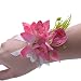 DDSP Brautbraut Handgelenk Brosche Armband Corsages und Boutonnieres Bräutigam Boutonniere Blume Ehe Prom Brosche Pins (Color : Pink Corsage)
