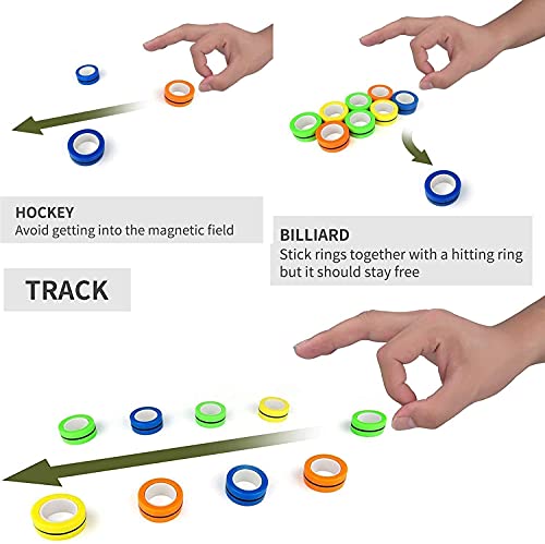 Aheye 3Pcs Magnetic Rings,Idea Adhd Fidget Toys Set, Valentines Magnetic Toys, Valentines Party Favors For Man Woman Teens Kids Boys Girls Anxiety Stress Relief Valentines Day Gifts For Kids (Red) #TOP3