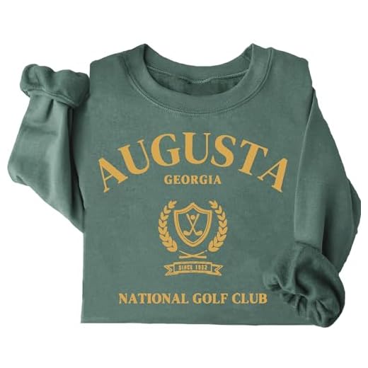 HeMuoMiu Augusta Georgia Crewneck Sweatshirt,Augusta Vintage Golf Club Sweatshirt, Masters Golf Sweatshirt Unisex Green