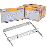 400PCS Prong Paper Fastener Compressors 2 Inch Capacity Metal Binding Clip, 2-3/4”Base with Standard 2 Hole Punch, Silver1