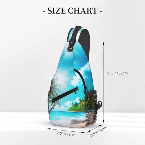 Mochila bandolera tropical playa para senderismo y viaje miniatura 3
