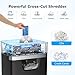 BONSEN 14-Sheet Paper Shredder for Home Office, Heavy Duty Cross Cut Shredder with 5.3 Gal Pullout Bin, Quiet Shredder for CDs/Credit Card/Staple, P-4 Security, Anti-Jam System