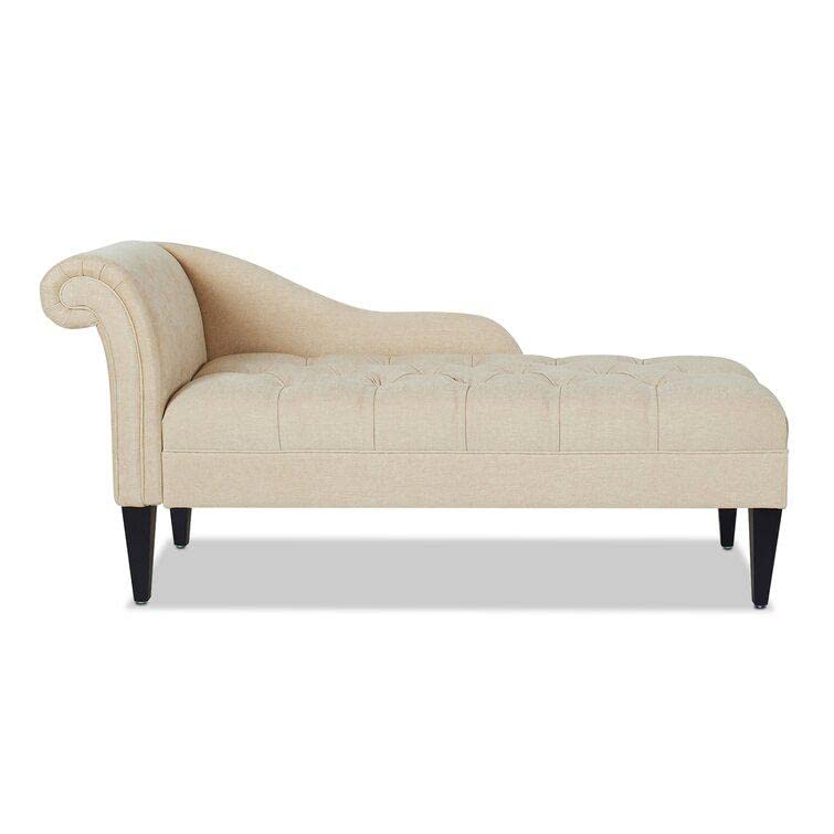 Luxury Decor Chaise Lounge Chesterfield Lounger Sofa Chaise Lounge Sectional Lounger Diwan Chaise Couch Sofa for Living Room in Beige Color
