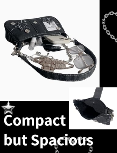 Y2k Purse Cute Small Shoulder Bags For Women Star Purses Grunge Gothic Purses Goth Bag Vintage3
