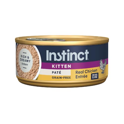 Instinct Pate Kitten Entrees, Wet Canned Cat Food, Grain-Free - Real Chicken, 5.5 oz. Cans (Pack of 12)