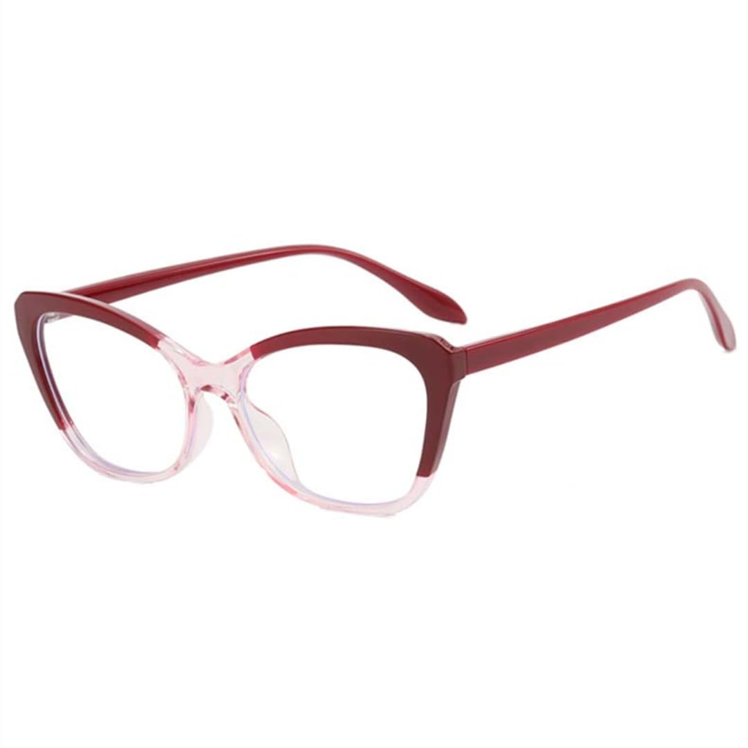 Montura de gafas de sol de moda para mujer, estilo ojo de gato, transparente.