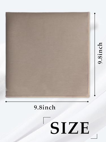 Image of Luckyvestir Pocket Squares for Men Solid Color Cotton Pocket Square Mens Handkerchief for Dinner Church Wedding