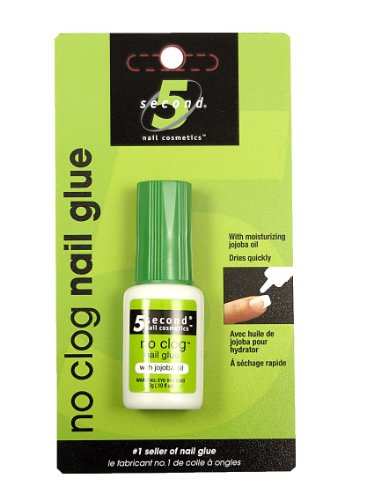 5 Second Nail No-clog Nail Glue, 3-Gram (Pack of 4)