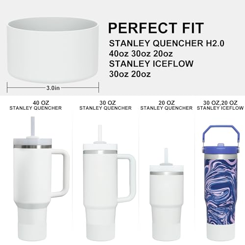 Image of Affute Protective Silicone Boot for Stanley Quencher H2.0 40 30 20 oz & IceFlow Flip 30 20 oz, BPA Free Anti-Noise Anti-Scratch, Stanley Cup Protector Sleeve Cover Boot