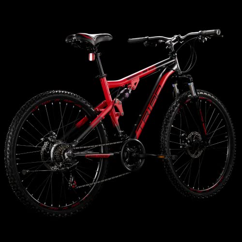 Image of Triad M2 Pro 26T 21 Speed - Fully Fitted MOUNTAIN BICYCLE (Matte Red, Ideal For: 15+ years, Unisex) - 2 Year Frame & Fork Warranty (18 Inch Frame), Front
