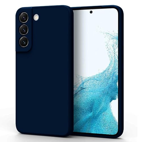 Image of Back Cover for Samsung Galaxy S22 Plus 5G | Full Camera Protection | Premium Liquid Silicon Case | Flexible Bumper Case for Samsung Galaxy S22 Plus 5G (Dark Blue)