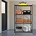Origami Foldable 4-Shelf Storage Rack, Large, Brown