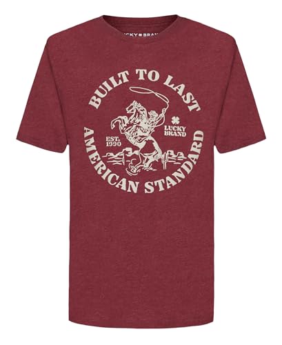Image of Lucky Brand Boys' Short Sleeve Graphic Crew Neck T-Shirt, Soft, Comfortable, Relaxed Fit