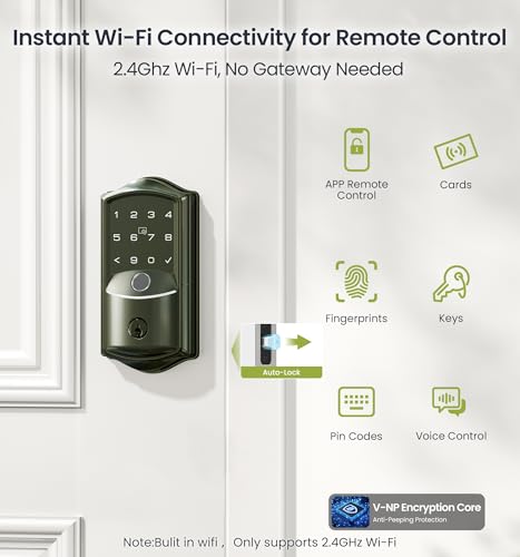 Smart Biometric Front Door Lock with Camera